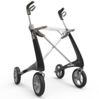 Carbon Ultralight Komfort Rollator schwarz